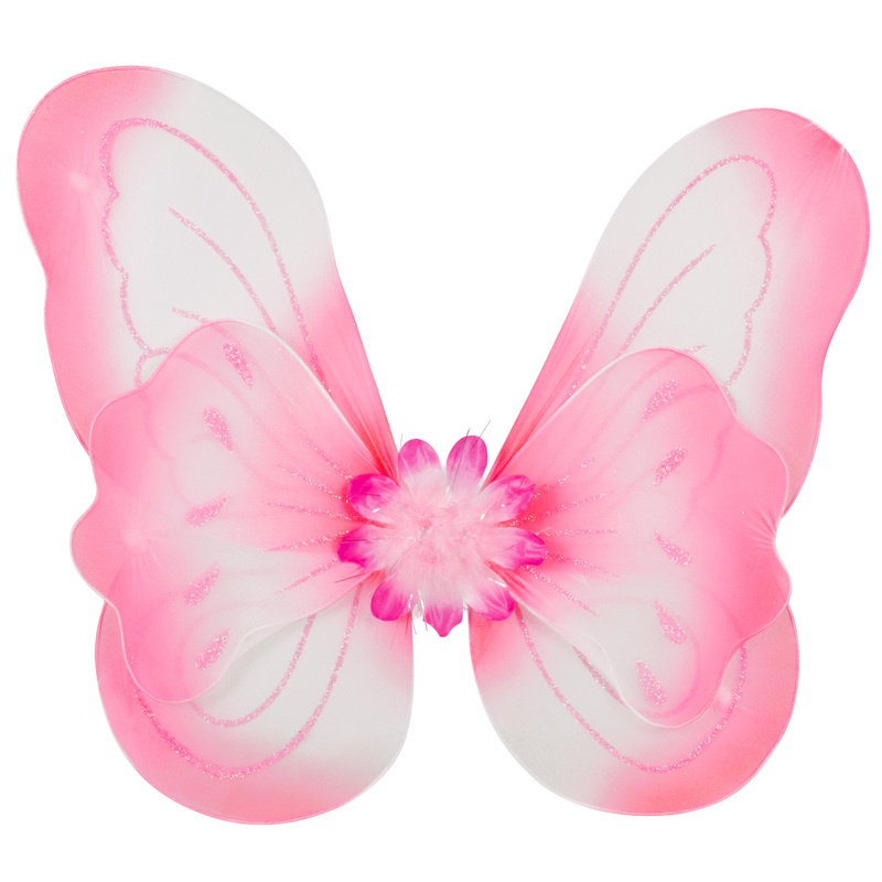 Schmetterlings-/Elfenflügel, rosa, ca. 40x44 cm